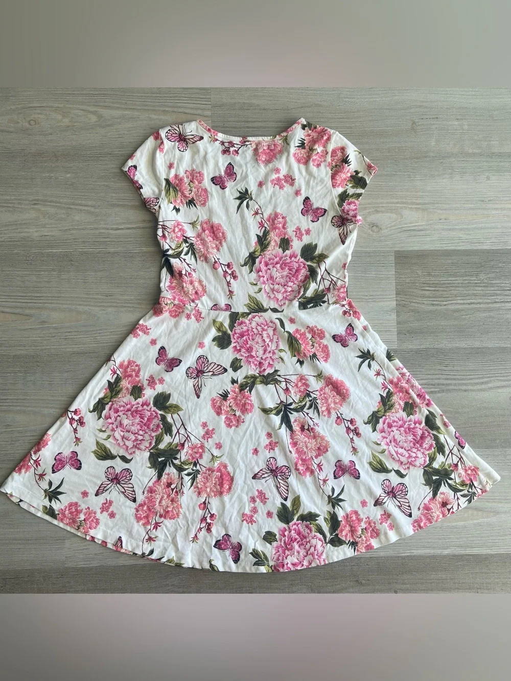 The Children's Place Floral Butterfly Skater Dress Size XXL 16